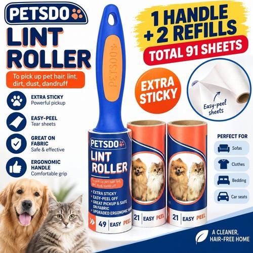 Pet hair lint roller set - hair,