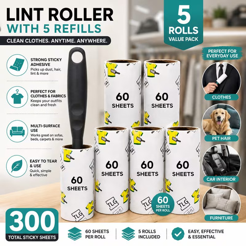 Lint roller with refills - with, 5