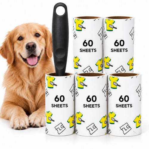 Lint roller pet hair - remover, 5